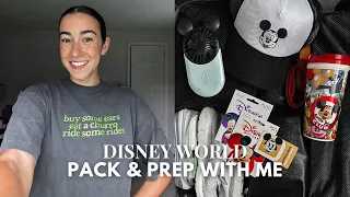 PACK & PREP WITH ME FOR DISNEY WORLD - packing list, make up bag & tips for packing in a carry on!