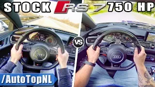 AUDI RS7 | STOCK 560HP vs 750HP TUNED | ACCELERATION & AUTOBAHN POV 325km/h by AutoTopNL