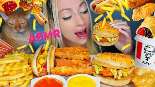 ASMR EATING KFC CHICKEN, BURGER, 패스트푸드 치킨너겟 (HOT DOG, FRENCH FRIES, ICE CREAM, APPLE PIE) MUKBANG 먹방