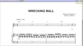 Miley Cyrus - Wrecking Ball - Piano Sheet Music [Teaser]