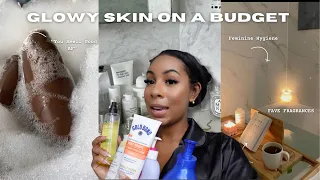 My Everyday *DRUGSTORE* Shower Routine | smell good af, soft + glowy skin,  feminine hygiene tips