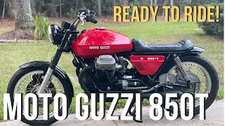 1975 Moto Guzzi 850T With Yamaha XS650 Parts  #motoguzzi #motorcyclerewind #caferacer