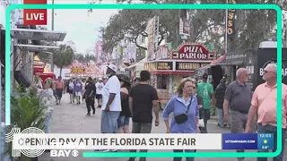 People visit Florida State Fair for its opening day