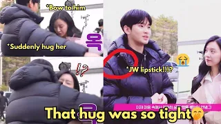 Soohyun initiated to hugged Jiwon on their last day filming together😭 ofc they're going to miss eo..