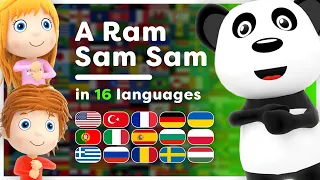 ⭐ A Ram Sam Sam 🎵 All languages! 🌍 Compilation of Nursery Rhymes 🎤 Hey Kids Worldwide