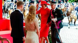 Belgian royals attend millitary parade on national day! #princesselizabeth #royalfamily #mathilde