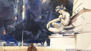 Advancing with Watercolor: Working in Plein Air NYC - “Posing at Columbus Circle”