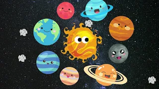 Solar System Song| Planet Song | Nursery Rhymes & Kids Songs | Tiny Tunes | Real Pictures of Planet