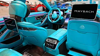 2023 NEW Mercedes S580 MAYBACH with Custom BABY BLUE INTERIOR! Exterior Interior Walkaround