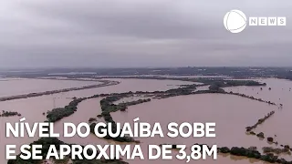 Nível do Guaíba sobe e se aproxima de 3,8m
