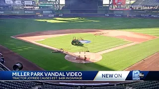 Video shows vandalism at Miller Park