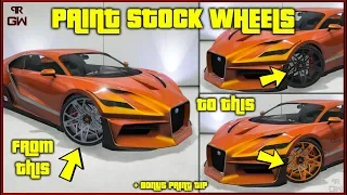 How to Change Stock Wheel color - Paint STOCK Wheels / Rims Color in GTA Online + Bonus Paint tip