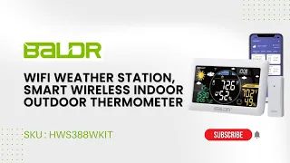 BALDR WiFi Weather Station, Smart Wireless Indoor Outdoor Thermometer with App & Real-time Forecast