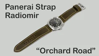 Panerai Radiomir Strap "Orchard Road" Tapered Green Handmade with OEM Buckle on PAM00992 8 Days