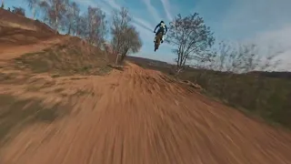 FPV drone chases motocross