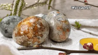 СЕКРЕТНЫЙ способ ПОКРАСКИ ЯИЦ. Без красителей. Покраска яиц ФРЕСКА .Painting eggs FRESCO.