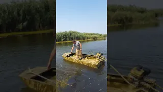 Лодка ПНД +мотор болотоход