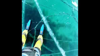 Skating on Lake Baikal (Sound On)