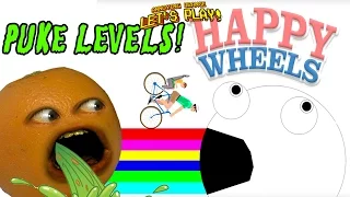 Annoying Orange Plays - Happy Wheels: PUKE LEVELS!