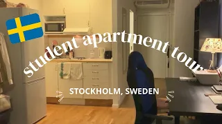 student apartment tour in Stockholm, Sweden | 24sqm | 5400 SEK (640USD) | idyllic insu