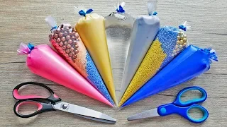 Making Slime Piping Bags - Satisfying Crunchy Slime #32