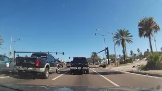 Driving through Downtown Cocoa, Florida