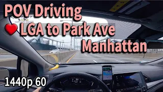 🍎,LGA Airport Driving to Manhattan, New York City, POV Driving²·⁷ᴷ⁶⁰