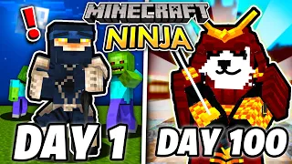 i survived 100 days as a ninja in hardcore minecraft