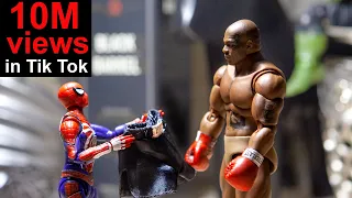 Spider-Man takes off Mike Tyson's pants!  Funny stop motion animation | Doll Fight