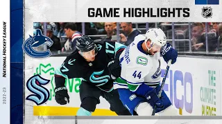 Canucks @ Kraken 10/27 | NHL Highlights 2022