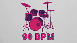 Drum Backing Track 90BPM: 4/4 Pop & Rock