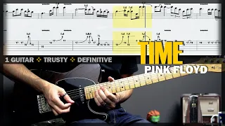 Time 🔶 Guitar Cover Tab | Original Solo Lesson | Backing Track with Vocals 🎸 PINK FLOYD