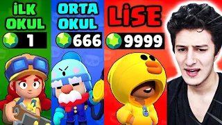 İLKOKUL vs ORTAOKUL vs LİSE 👽 BRAWL STARS