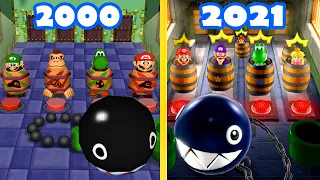 Mario Party Superstars vs Mario Party 2 - Luigi vs Mario vs Donkey Kong vs Yoshi (Compare)