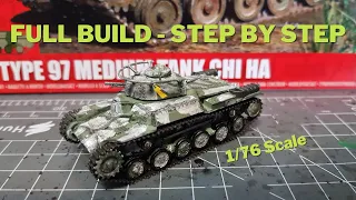 Building a Japanese Type 97 Medium Tank Chi Ha: 1/76 Scale Model Kit from Airfix