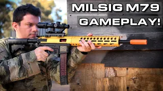 Milsig M79 HPA Nerf Blaster vs. Gel Blasters!