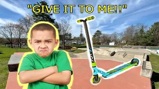 KID TRIES TO STEAL MY CUSTOM PRO SCOOTER