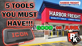 5 HARBOR FREIGHT TOOLS YOU MUST HAVE!!! #harborfreight #tools #toolreviews #toolbox #toolhaul