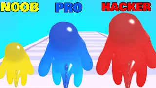 NOOB vs PRO vs HACKER in Dino Runner 3D: Blob Clas‪h