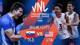 SLO vs. USA - Highlights Week 5 | Men's VNL 2021