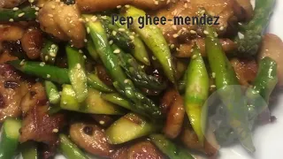 Hoisin Chicken asparagus stir fry