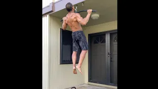 Wide Grip Pull Ups x 3 - age 52, January 23, 2021