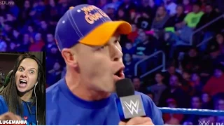 WWE Smackdown 1/24/17 John Cena shuts up AJ Styles