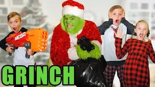 Grinch Vs Fun Squad!  Battle to Save Christmas From The Sneaky Grinch!