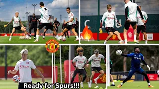 {video} Man United training today 🔥, ready for Tottenham! Bruno, Rashford, Hojlund, Onana, Antony.