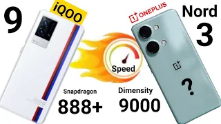 Oneplus Nord 3 vs iQOO 9 Speedtest Shocking Results OMG 😱🔥🔥🔥