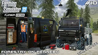 Selling LOGS and servicing EQUIPMENT | Forestry on RENNEBU | FS22 Platinum Edition | Episode 10