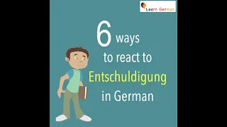 6 different ways to react to "Entschuldigung" in German | Learn German | #Shorts