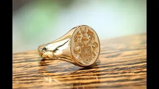 Handcrafting a solid gold signet ring in our jewellery workshop