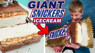 Giant ICE CREAM Snickers Bar How To Cook That Ann Reardon